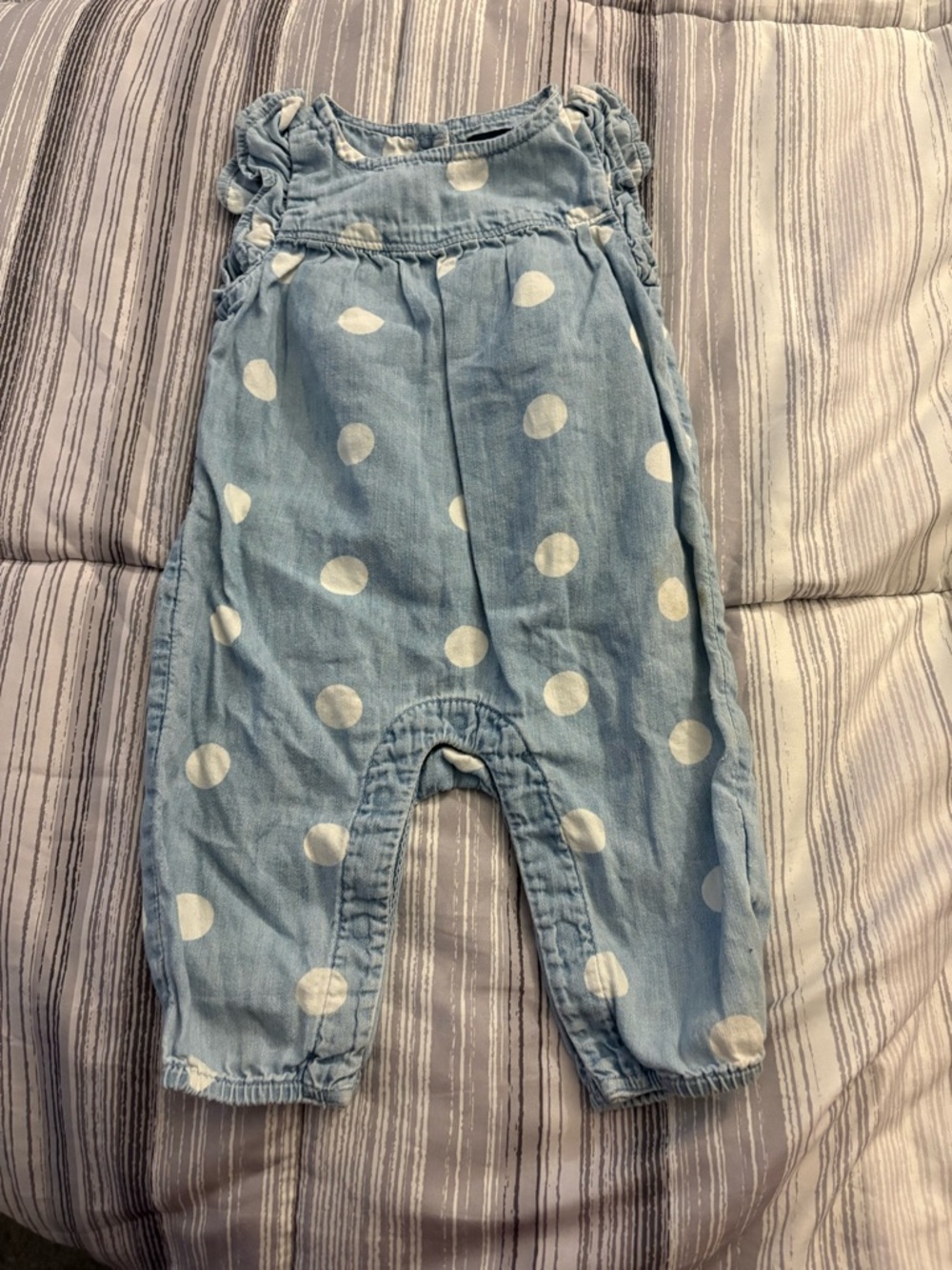 GAP Light Blue Polka Dot Romper